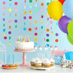 guirlande papier colorée cercles suspendus anniversaire mariage décoration fête chapeaux ballons bannières