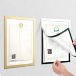 Cadre magnétique moderne noir doré papillons adhésif A3 A4 affiches certificats art