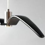 suspension lumineuse moderne oiseau stylisé blanc noir éclairage salon chambre led résine intérieur