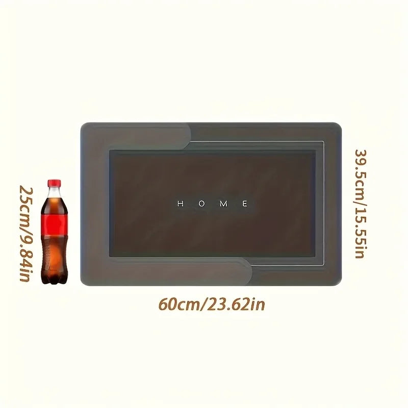 tapis sol gris moderne absorbant rapide antidérapant salle bain cuisine entree