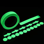 ruban adhésif lumineux vert flèches cercles waterproof autoagglutinant