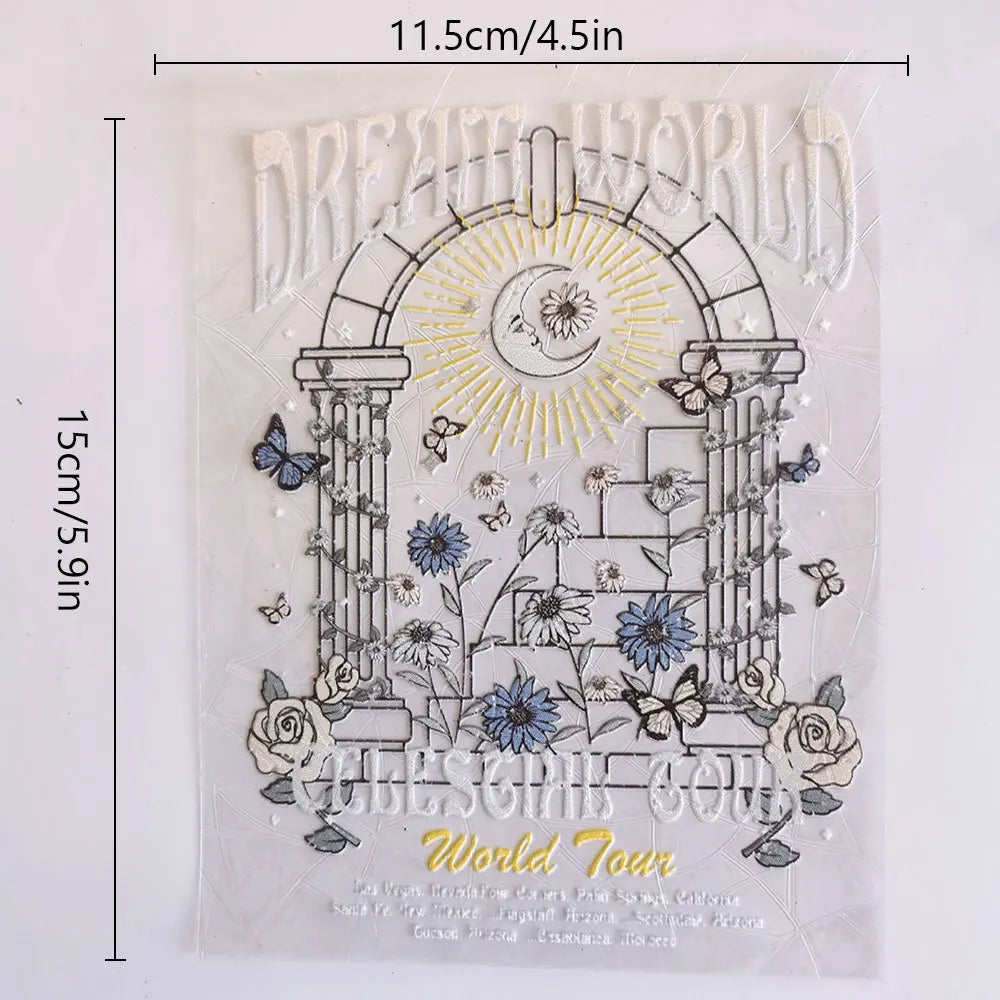 autocollant mural transparent décoratif fleurs papillon soleil texte motivation fenêtre mur intérieur maison
