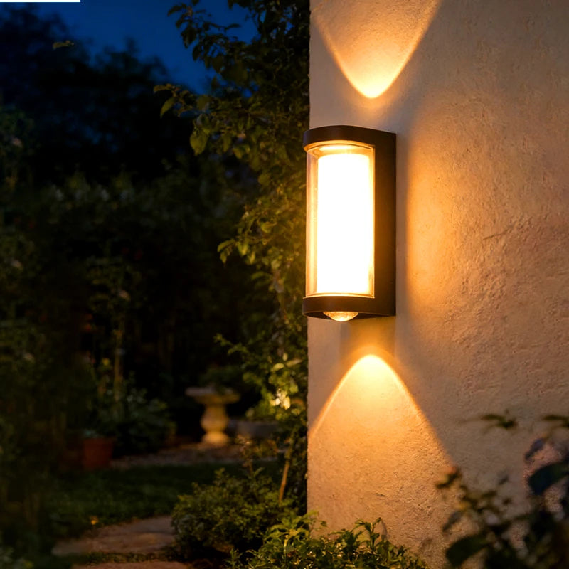 lampe murale extérieure led ip65 noir moderne facile contemporaine abs