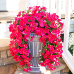 guirlande fleurs artificielles rouge blanche violettes feuilles vertes moderne décoration intérieure mariage anniversaire baby