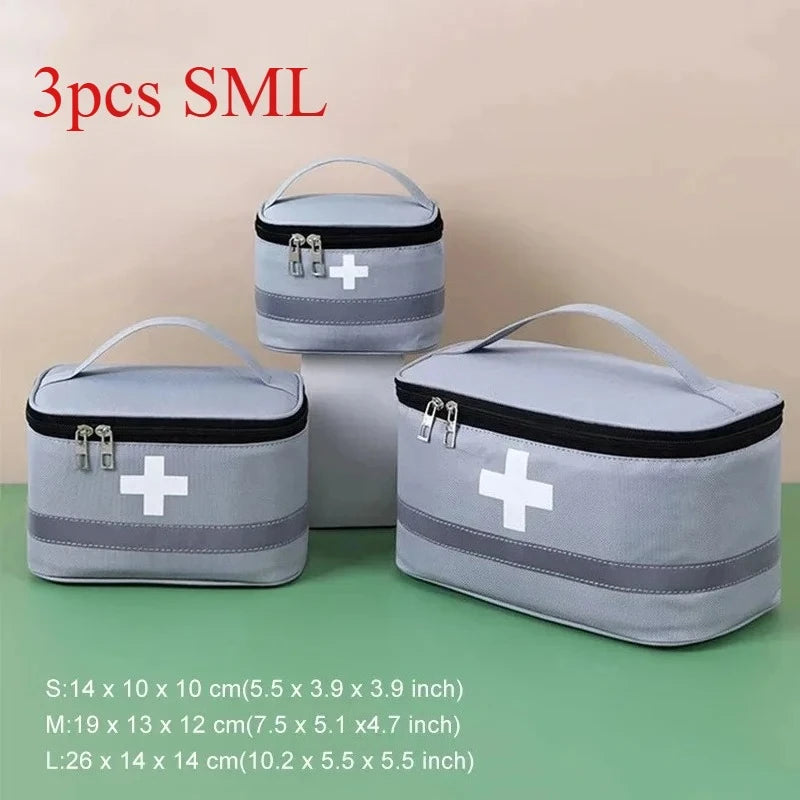 sac rangement multi usages kit médical oxford pratique croix blanche rouge gris bleu