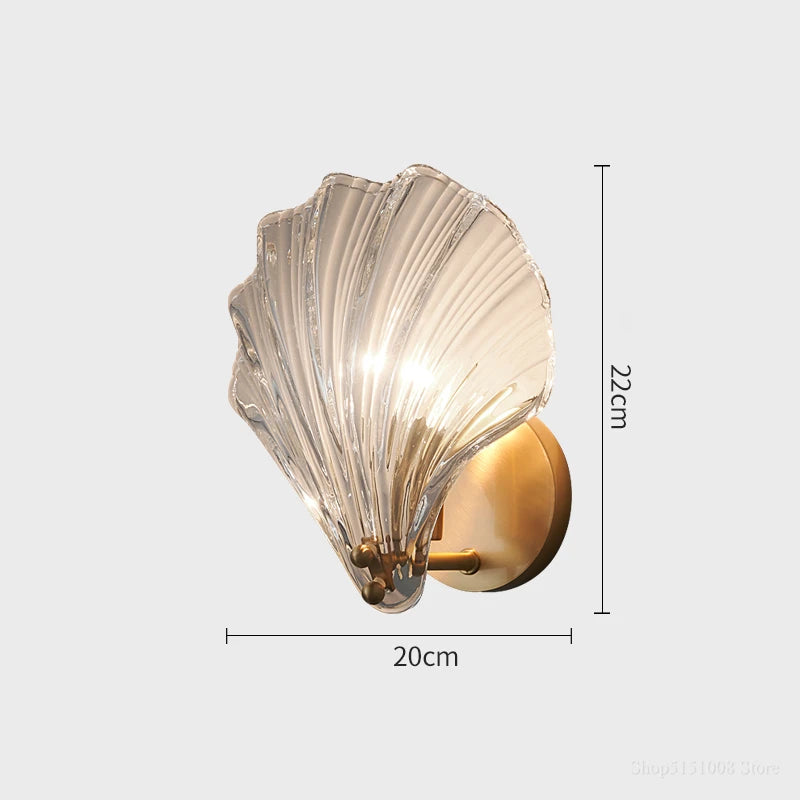 applique murale moderne verre transparent cadre laiton rayures horizontales lumière led 220v 110v