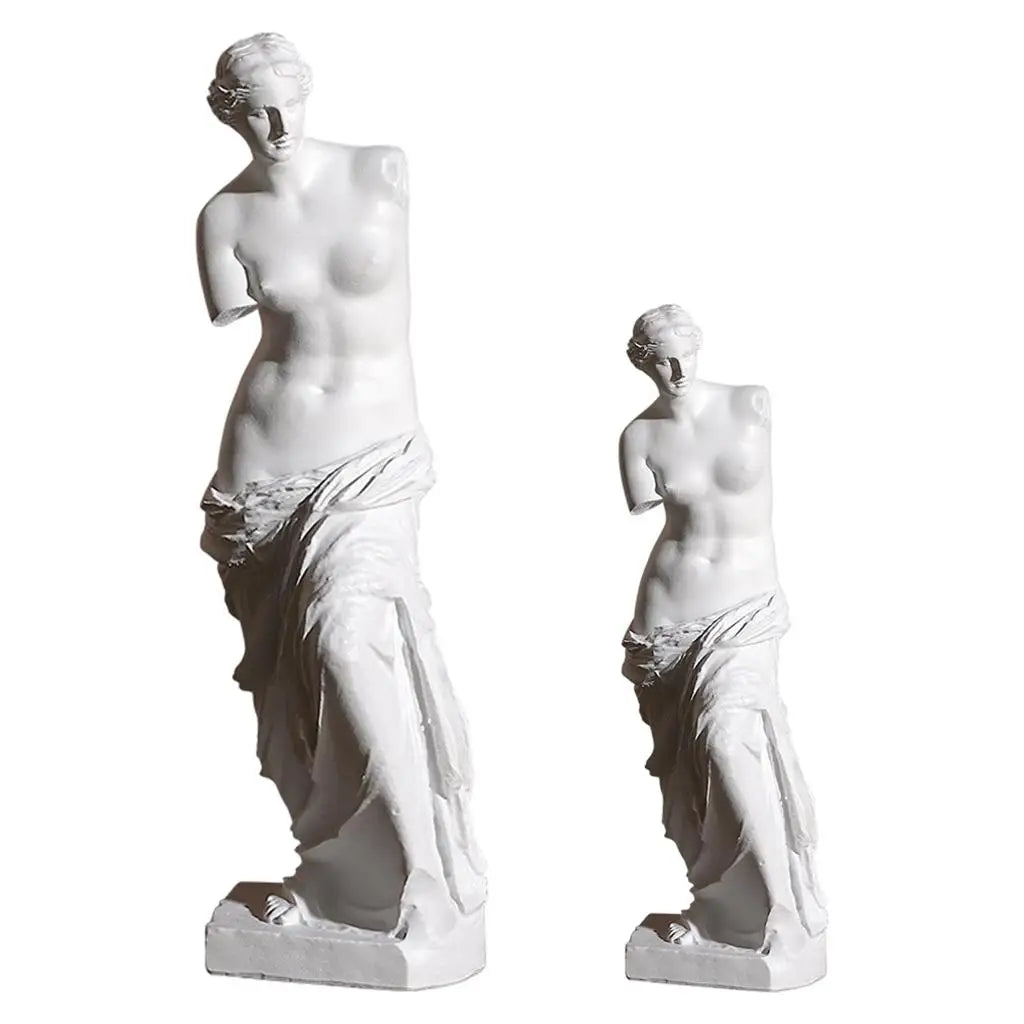 statue grecque mythologie vénus blanche drapée décoration intérieure moderne table salon résine opaque classique