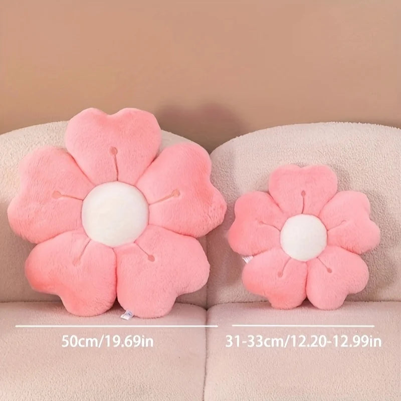 coussin doux moderne imprimé floral rose blanc oreiller polyester coton taille 50cm confortable décoration