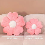 coussin doux moderne imprimé floral rose blanc oreiller polyester coton taille 50cm confortable décoration
