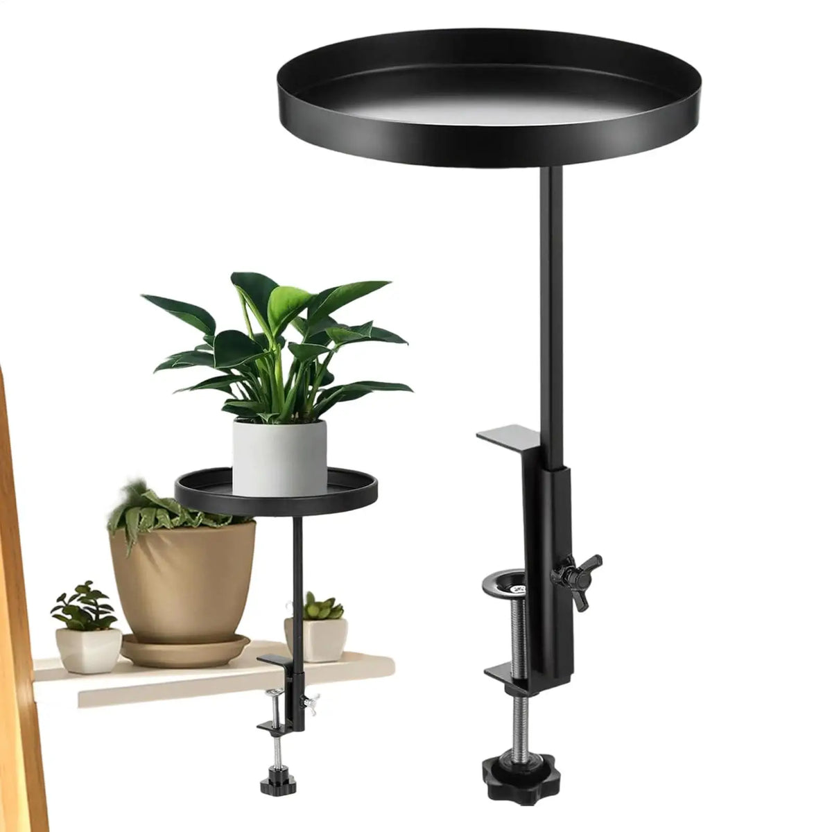 support mural plantes clips plateau moderneintérieur étagère plante fixations noires minimalisteplatines