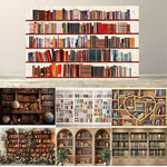 bibliothèque murale moderne rayées couleurs vives livres décorative grande taille