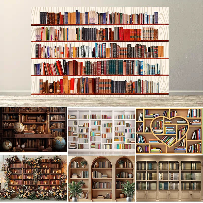 bibliothèque murale moderne rayées couleurs vives livres décorative grande taille