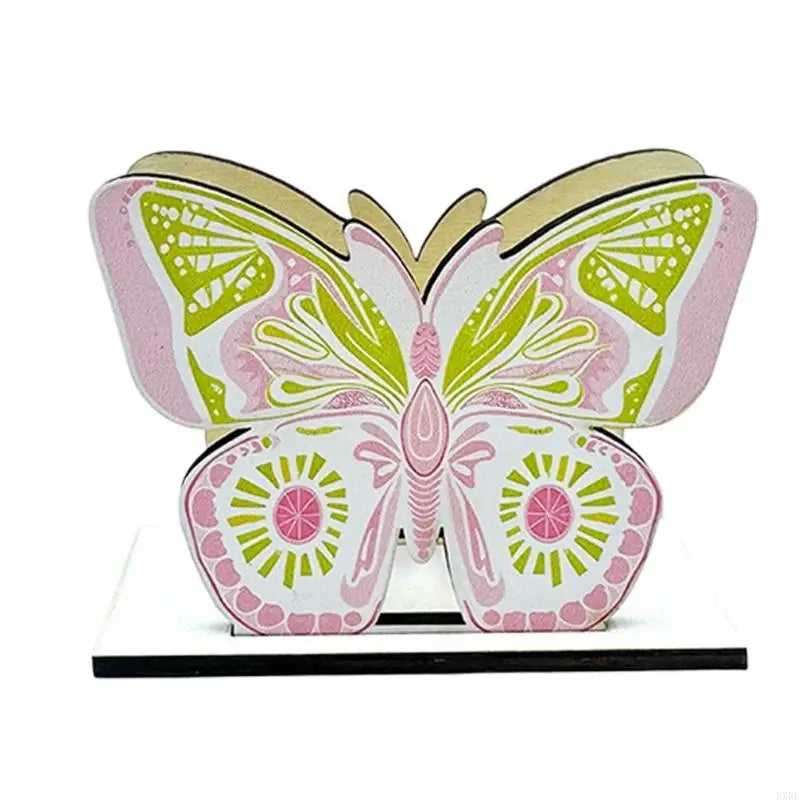 porte mouchoirs bois arc ciel papillon rose vert beige marron déco bohème multiple usage