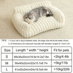 lit chat gris blanc velours rayures moderne confortable