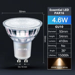 ampoule led gu10 2700k 6500k 4w 250lm blancs classiques 36deg 15000h
