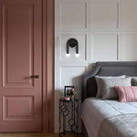 applique murale led moderne minimaliste noir blanc rose chambre coucher salon entrée étude