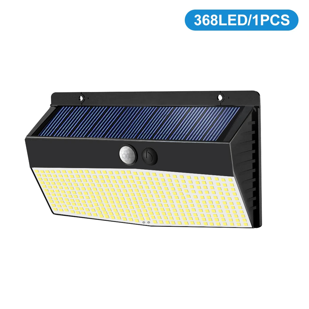 lumière solaire led 176 diodes capteur mouvement moderne jardin sécurité