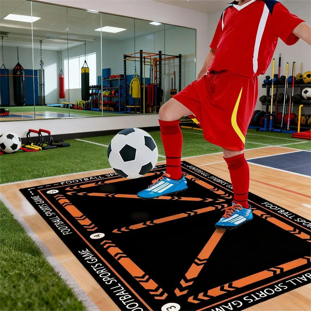 tapis sport football motif géométrique moderne entraînement intérieur enfant salon maison décoratif