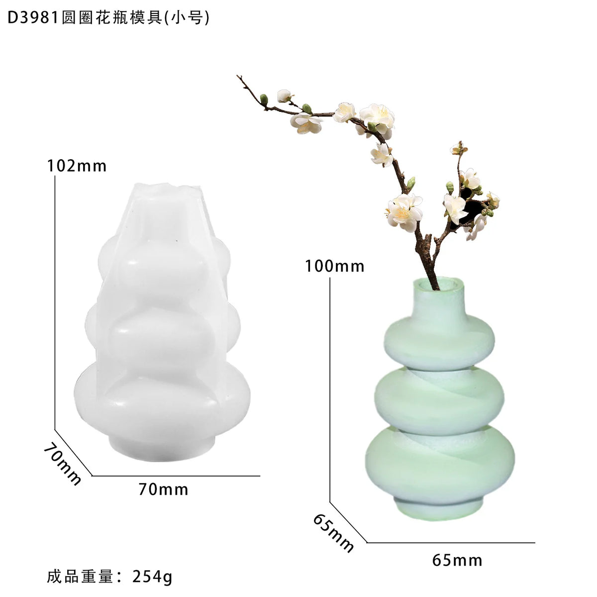 vases céramique blancs vases silicone tubes essai plateau compartiments hydroponiques fleurs modernes