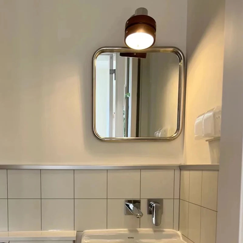 miroir mural moderne argenté vert rouge simple fixé mur contemporain
