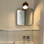 miroir mural moderne argenté vert rouge simple fixé mur contemporain