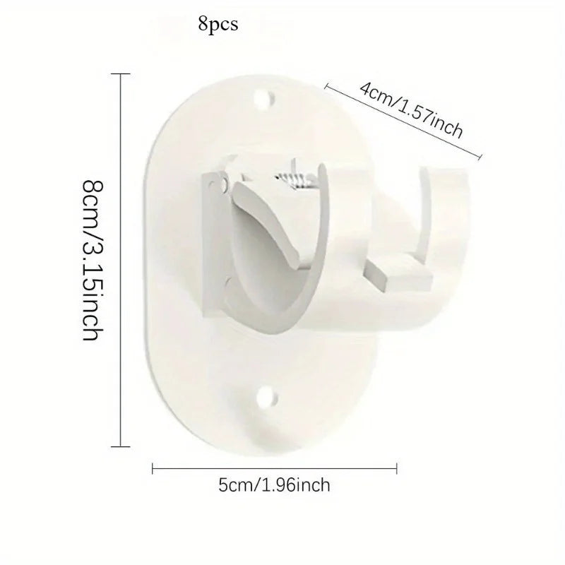 supports adhésifs rideaux noir blanc modernes fixations murales pvc utilisation multiple