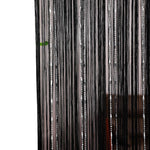 rideau franges noir argenté semi transparent moderne chambre cuisine decoration