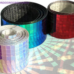 ruban miroir carreaux rose violet bleu vert moderne adhésif diy decoration mur art maison