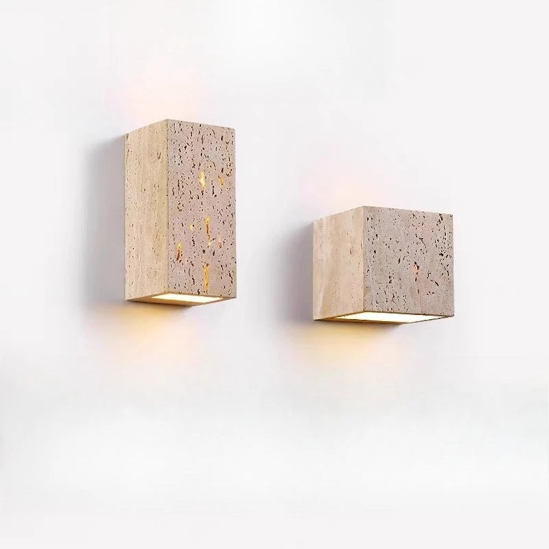 lampe murale extérieure led ip65 marbre naturel beige moderne adhésif hydrofuge vde ccc cqc