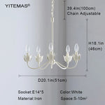 lustre classique blanc 51cm 46cm fleur lotus chaîne ajustable ampoules E14 autonome