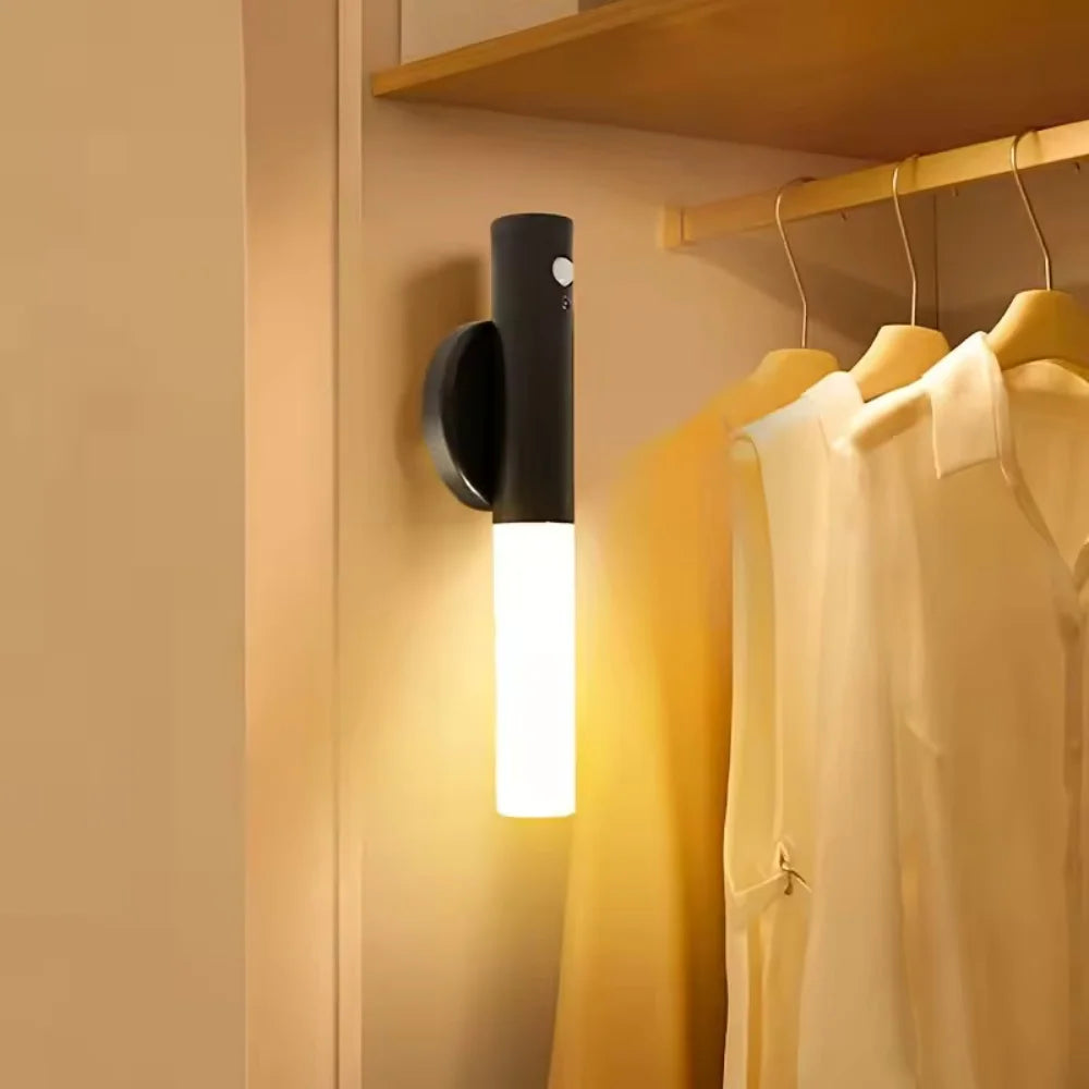 veilleuse led motion sensor lampe murale moderne blanc noir bois clair chambre entrée étude