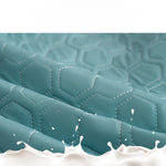 oreiller inclinable moderne hexagones bleu gris support lombaire breathable coton brodé amovible lavable adultère