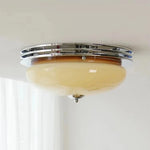 lampe moderne blanche beige verre fer rond lisse surface vis fixe chambre salon