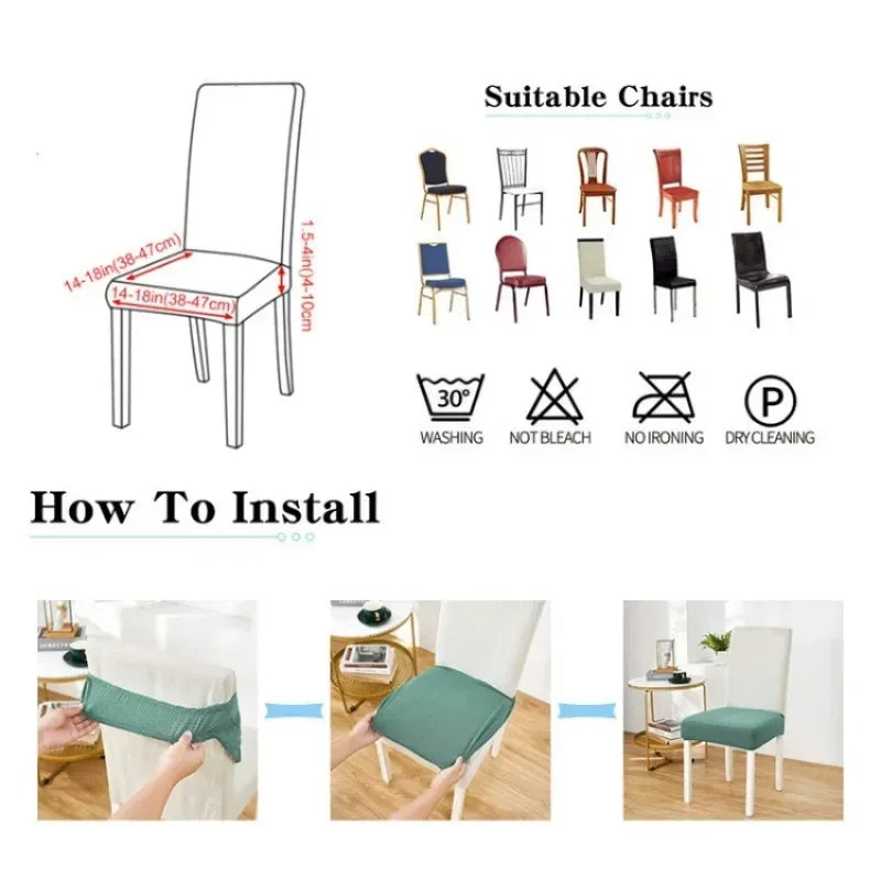 Housse de chaise jaune clair dans une cuisine élégante