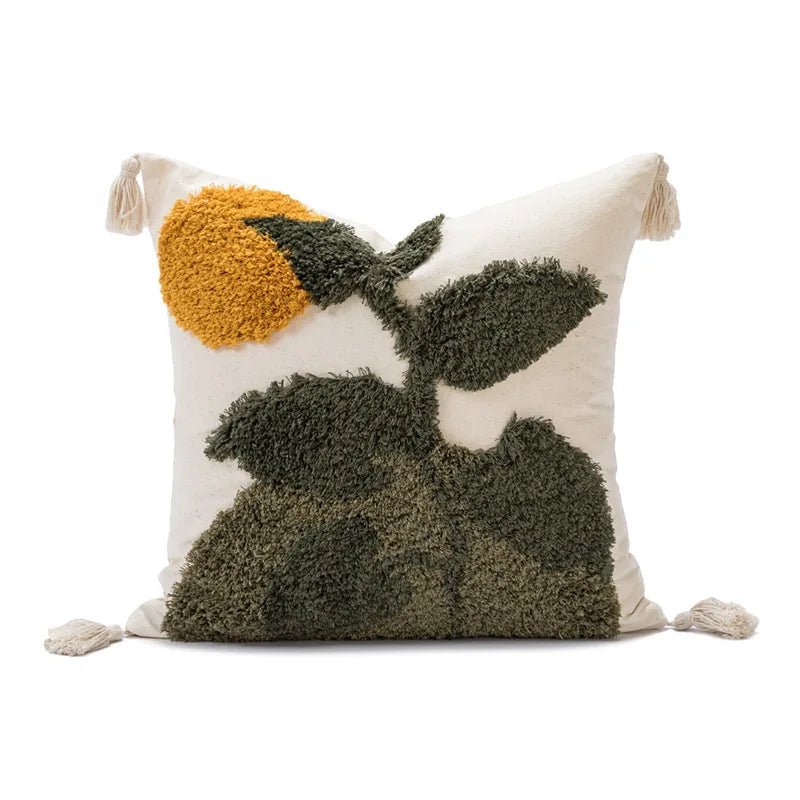 coussin nordique patchwork brodé moderne taie oreiller coton polyester respectueux environnement abstraits 30x50cm 45x45cm