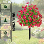 bouquet fleurs artificielles multicolore réaliste intérieur extérieur décoration jardin fleuri tringle fixations