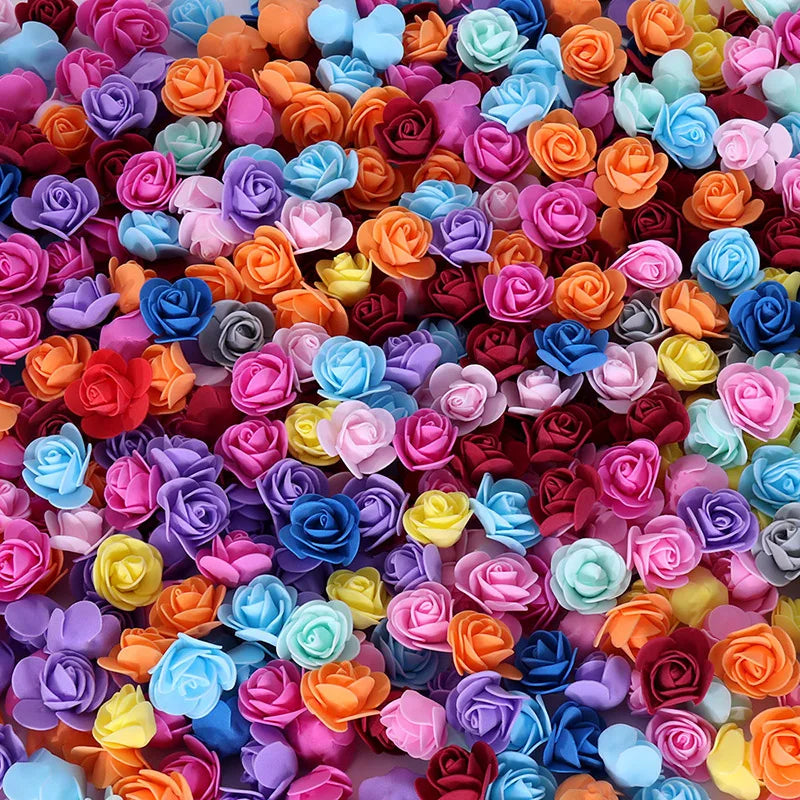 décoration mariage intérieur fleurs artificielles multicolores roses relief festive maison cadeaux anniversaire