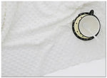 tissu coton imprimé petits points blanc bleu clair rose pâle gris doux biodegradable 150x50cm