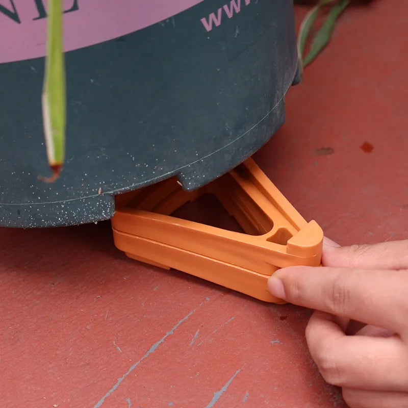 supports pot fleurs adhésifs modernes orange 20 pièces triangle plat invisible extérieur