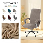 housse chaise velours doux moderne élastique fixe beige clair polyester elasthanne