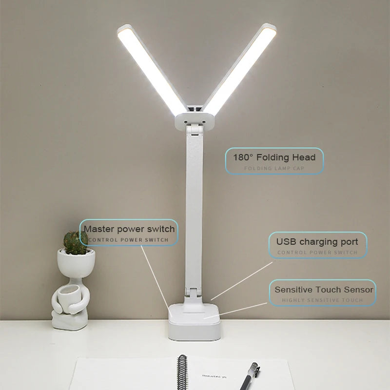 lampe pliable rechargeable led moderne blanc sans ombre tactile usb