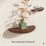 étagères murales bois massif moderne minimaliste respectueux environnement marron foncé clair vis fixations plantes