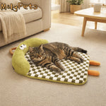 coussin animaux couverture coton carreaux peluche moderne mignon vert blanc orange rose