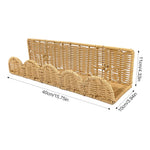 étagère murale rustique paniers tissés motifs scallops naturels respectueux environnement rangement