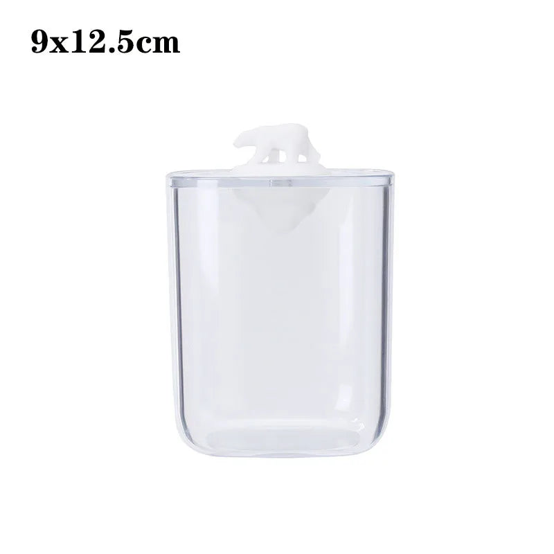 boîtes rangement transparentes couvercle bois boîte coton tige lingettes cosmétiques multifonctionnelle rechargeable moderne minimaliste