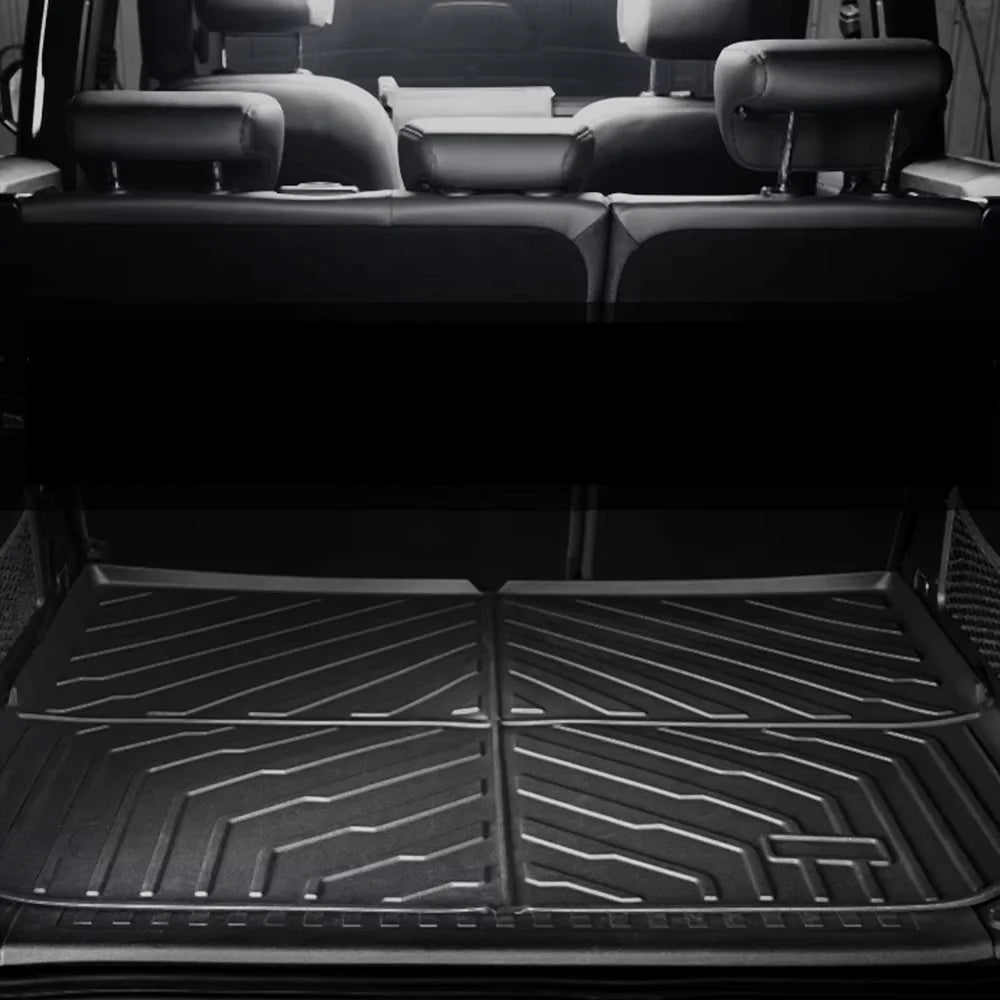 tapis sol voiture noir rayures diagonales surface rugueuse moderne imperméable antidérapant poignées traction