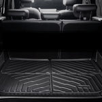tapis sol voiture noir rayures diagonales surface rugueuse moderne imperméable antidérapant poignées traction