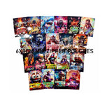 pochettes zippées multicolores imprimées graphiques 6x8cm opaques modernes respectueux environnement 100pcs