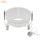 ampoule led spot blanc moderne clips métalliques câble opacité rond lisse downlight encastré gu10