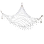 filet tressé boho blanc suspendu angle grande capacité opacité artisanal anneau métallique réutilisable chambre
